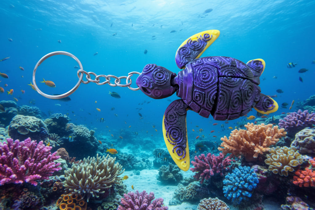 Flexi Turtle Keychain