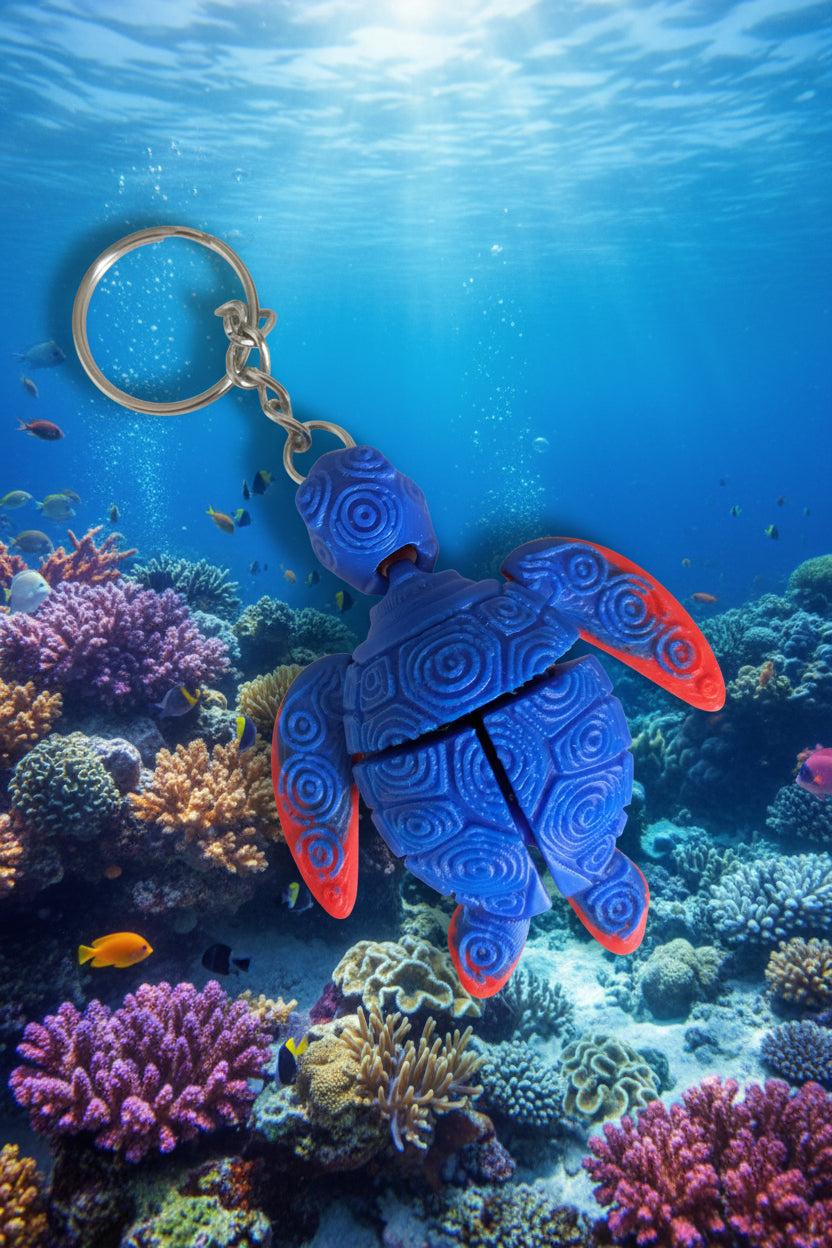 Flexi Turtle Keychain